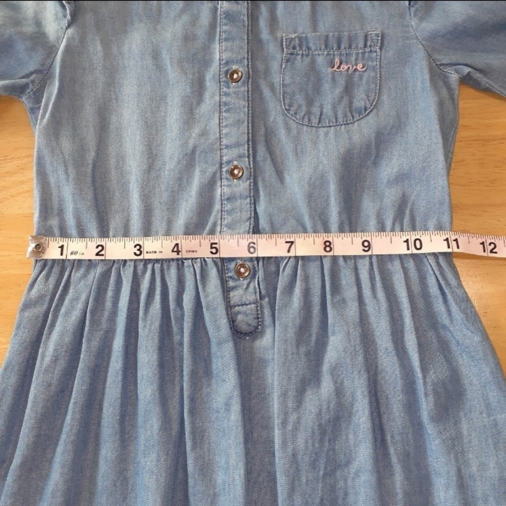 🌸🌸HOST PICK!!🌸🌸Carter's Girls Denim Dress Size 5T PERFECT CONDITION - Picture 4 of 6